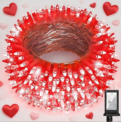 Miniatura 14 de 1500 luces LED de Navidad para uso al aire libre, 470 pies, 12 modos de luces de cadena LED blancas frías con temporizador regulable, luces de