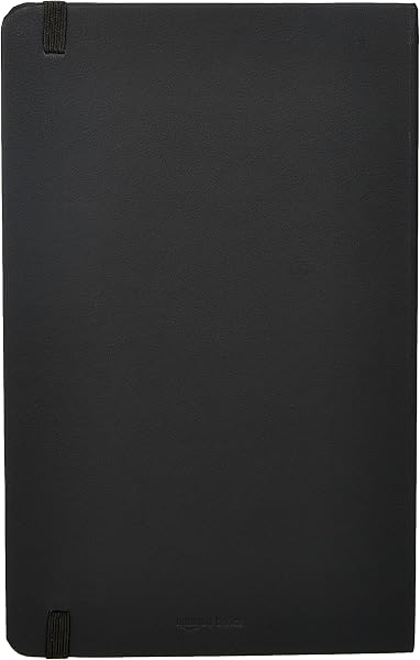 Amazon Basics Carnet classique, A5, quadrillé, Grand Format, noir - 2