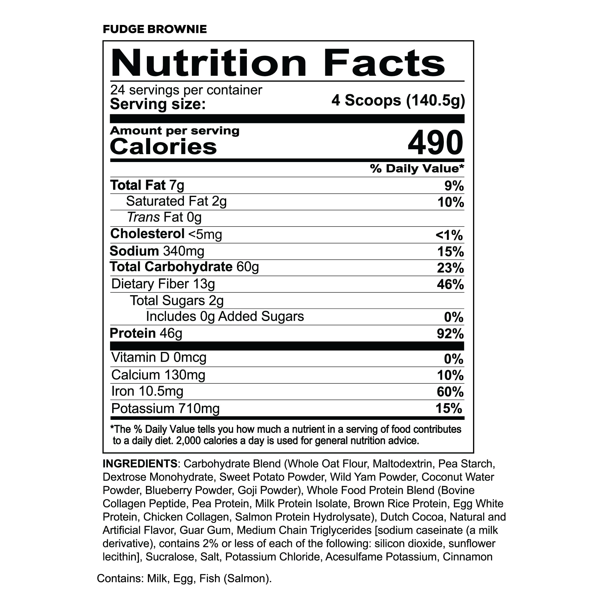 REDCON1 MRE Whole Food Protein Powder, Fudge Brownie - Meal Replacement Made with Animal and Plant Based Protein Sources, Nutrient and Calorie Dense, 0g Added Sugar (24 Servings) — Amazon image 2