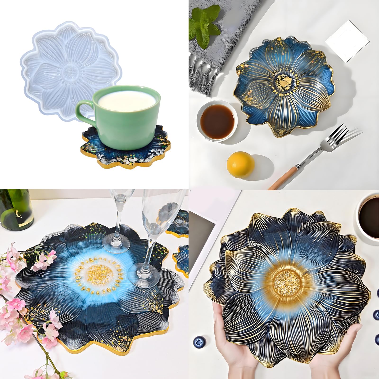 Set stampi in silicone per fiori, ideale per dessert, regalo per panettiere, pentole in silicone resistente calore
