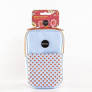 Borsa per cellulare da donna di Crossbody, borsa per telefono cellulare in poliuretano, piccola borsa a tracolla portamonete con scomparti per carte e cerniera, motivo corallo
