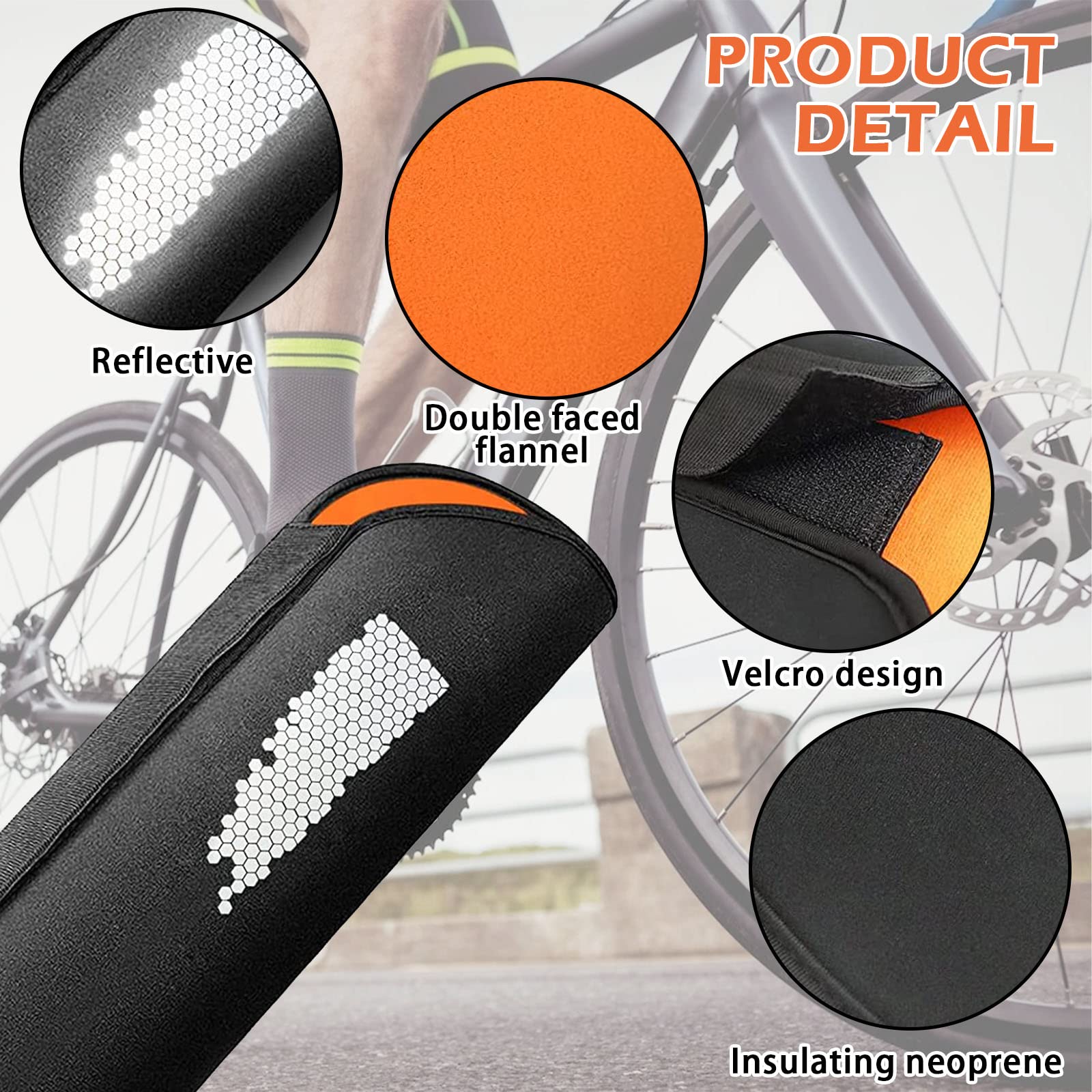 Housse De Protection Pour Batterie Vélo électrique - Néoprène 5mm - Circonférence 30-38cm - Isolation Froid Et Saleté