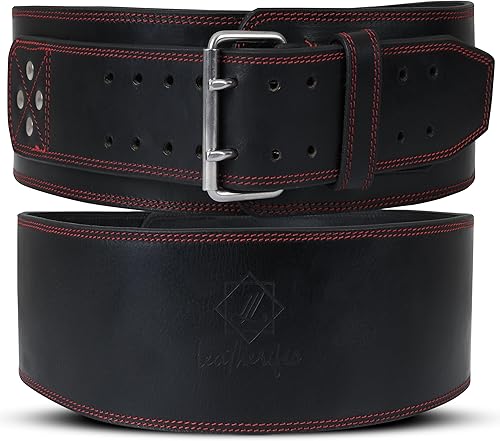 Miniatura 1 de Cinturón de cuero de alta calidad para levantamiento de pesas para hombres y mujeres, 0.315 pulgadas de grosor, 4 pulgadas de ancho, cinturón de