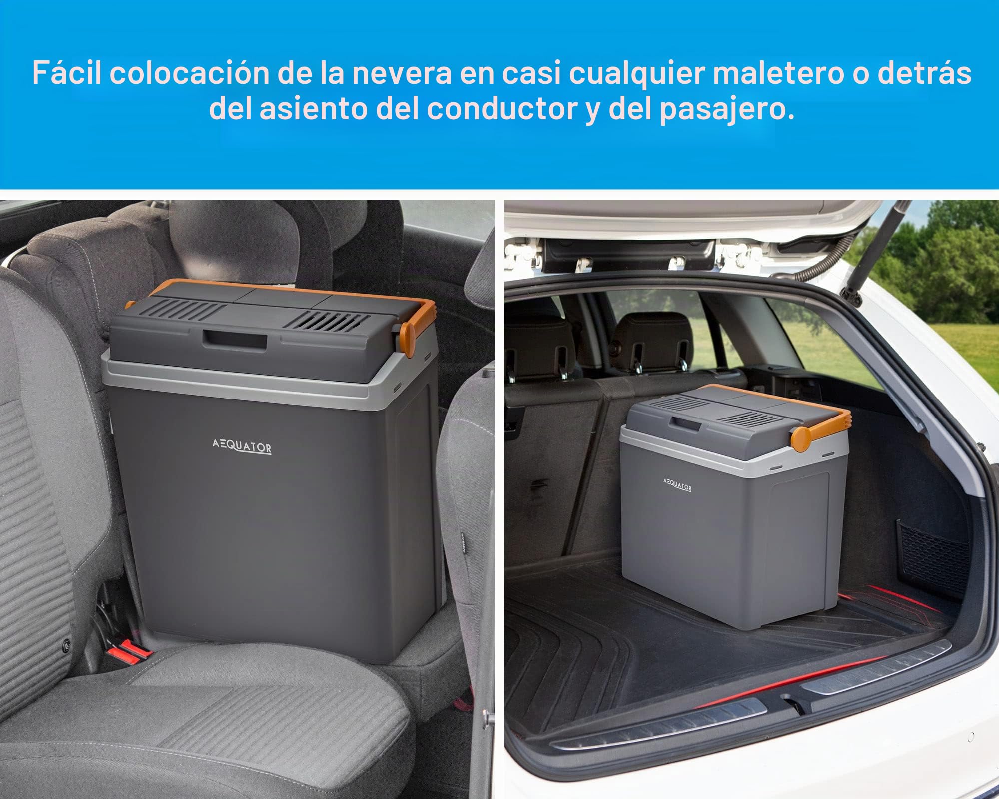 LUMI24, Nevera termoeléctrica portátil, 24L, 0826042N.AE, Compatible con alimentación 12V/230V, Clase energética F, ideal para playa/pícnic/camping/coche