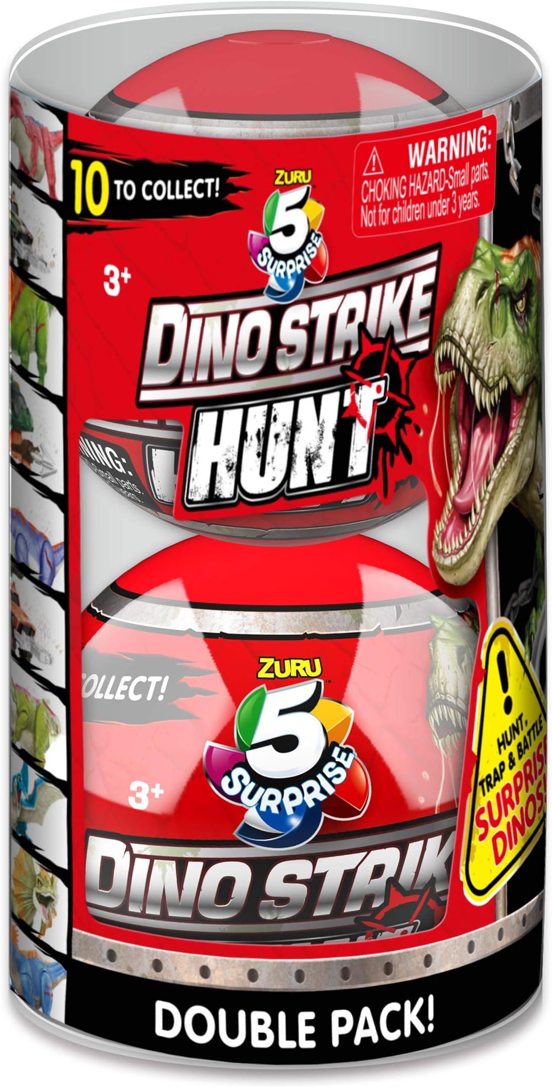Series 3 - Dino Strike Hunt Capsules by ZURU (2 Pack) Mystery Collectible Mini Dinosaur Toys