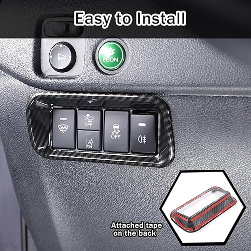 Miniatura 5 de Marco de botón de interruptor de ajuste de luz antiniebla para Honda Pilot 2016-2022Ridgeline 2017-2023Passport 2019-2023, accesorios protectores