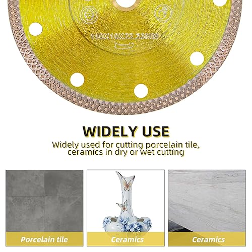 Miniatura 4 de GoYonder Hoja de diamante de 4 pulgadas para amoladora angular, hojas de sierra de diamante súper finas para corte en seco y húmedo, hoja de