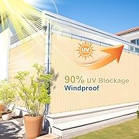 Vista 3 de Shade&Beyond - Tela de sombra con 90% de protección solar y ojales, toldo para pérgola, protector solar de lona de malla para patio, exteriores