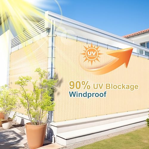Miniatura 3 de Shade&Beyond - Tela de sombra con 90% de protección solar y ojales, toldo para pérgola, protector solar de lona de malla para patio, exteriores