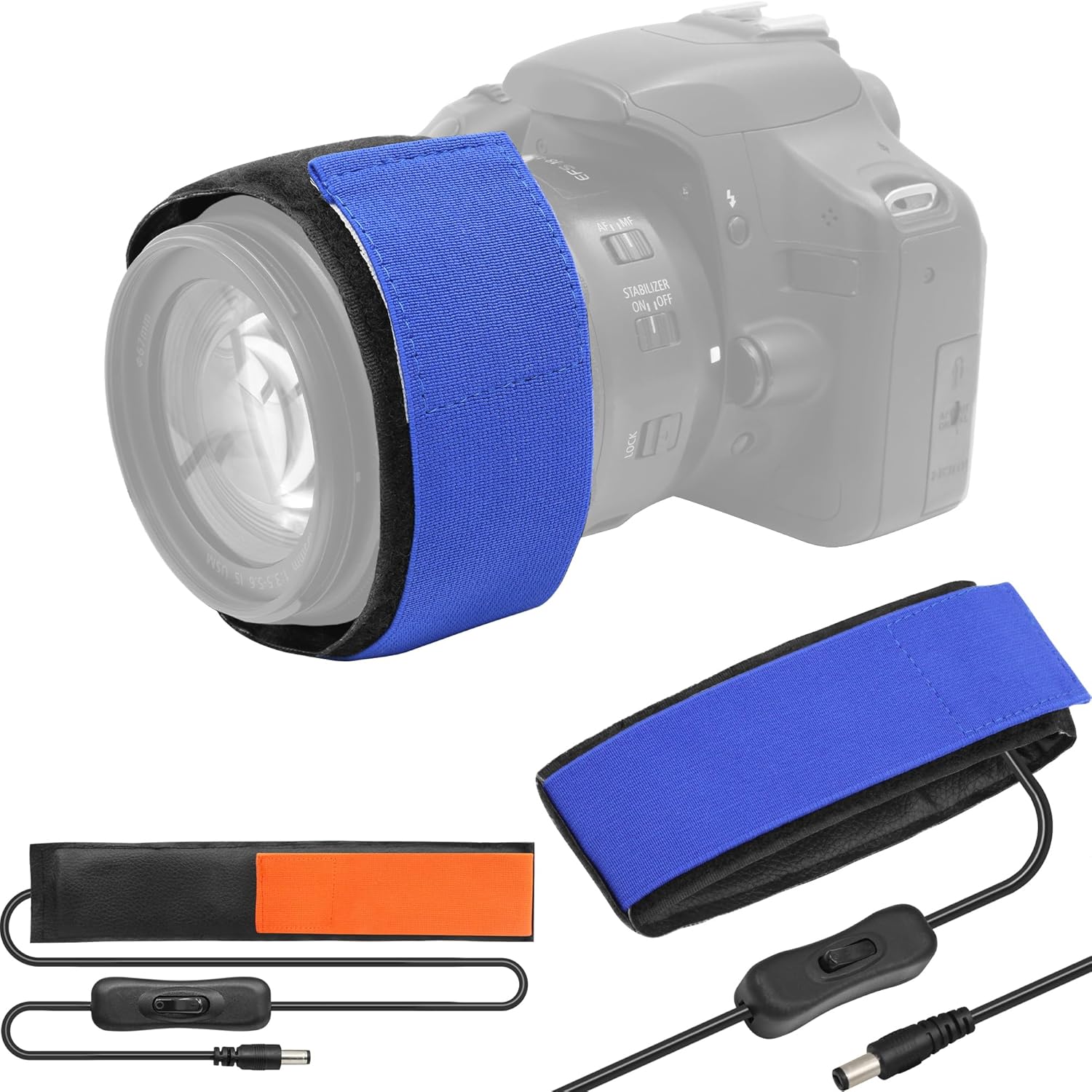 Deux 250mm DC Lens Heater Warmer Dew Heater Strip - Bundle with - 400mm DC Lens Heater Warmer Dew Heater Strip