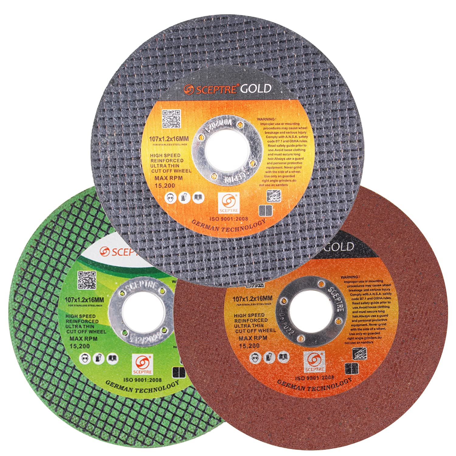 SCEPTRE Cut off wheel 50x3 Combo Pack Reinforced Ultra Thin Cutting Disc Advanced Technology Feather Cut for Angle Grinder Machine (107x1.2x16 MM) (B09Z2MYDSK) Amazon Price History, Amazon Price Tracker