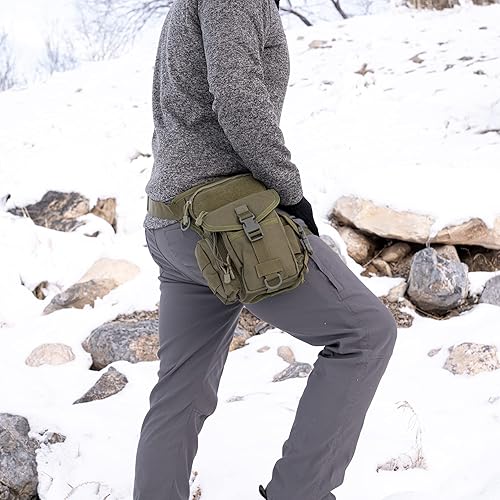 Miniatura 5 de Voyager - Bolsa de pierna resistente a la intemperie, carcasa exterior Cardura  Para caza o senderismo  Cintura ajustable y correa de pierna caída,