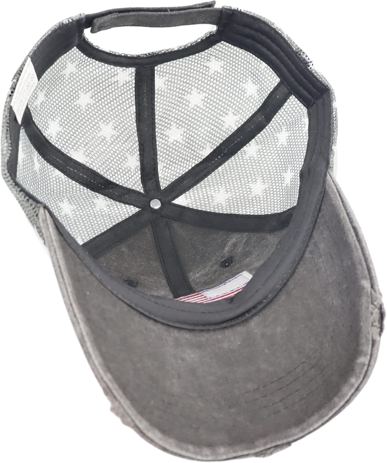 American Flag Trucker Hat for Men Women, Adjustable Vintage Embroidery Washed Distressed USA Baseball Cap - Image 6