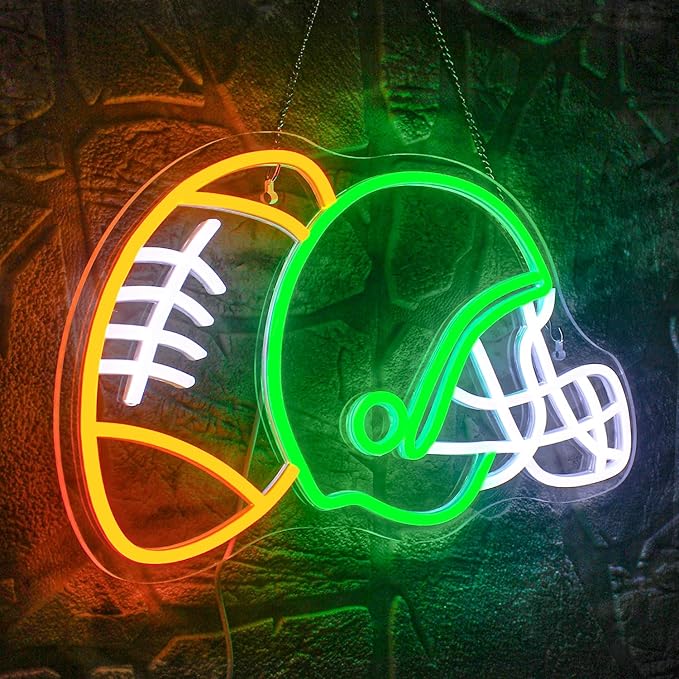 WLHOPE Football Neon Sign Helmet