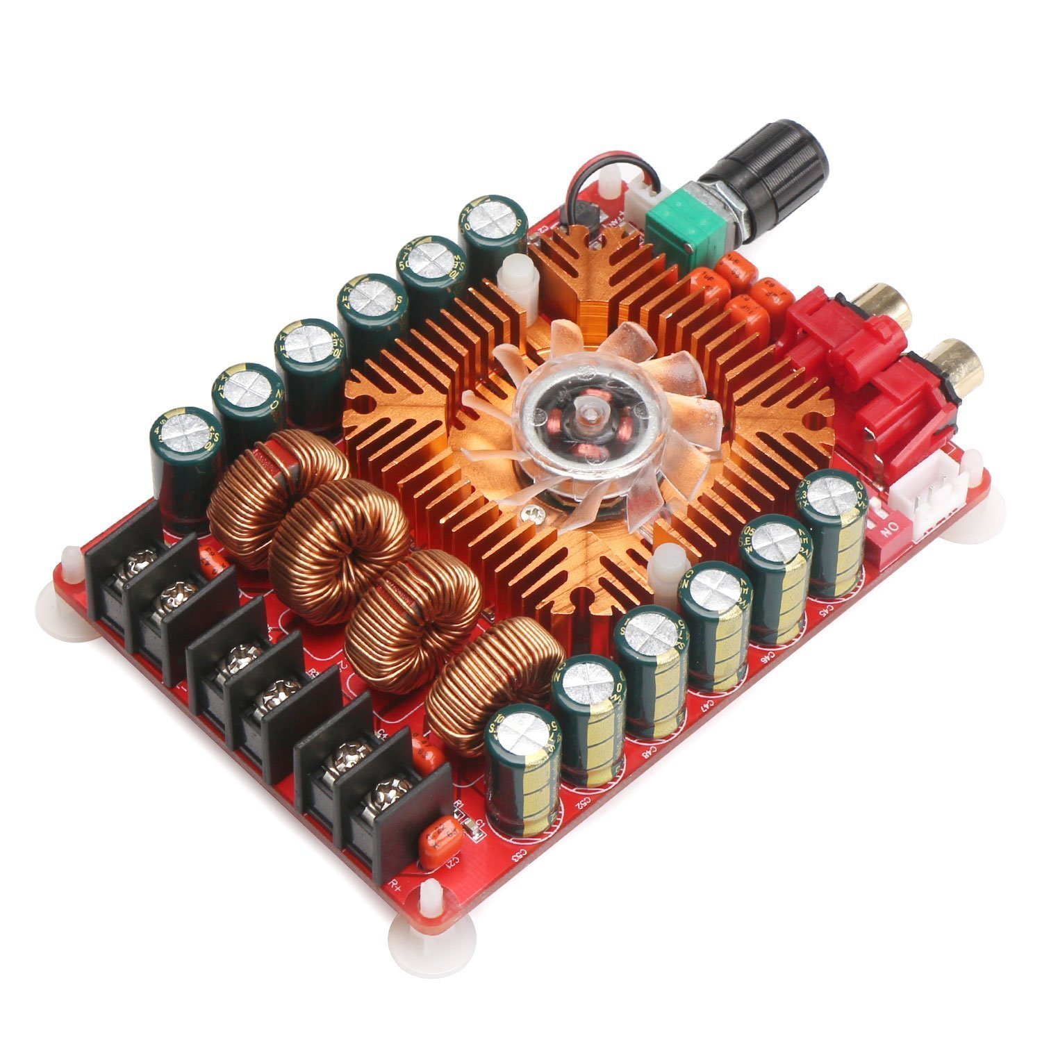 DollaTek TDA7498E 2x160W Dual Channel Audio Verstärker-Brett, Unterstützung BTL-Modus 1X220W Single Channel, DC 24V Digital Stereo Power Amp Modul für Auto-Träger-Computer-Lautsprecher DIY