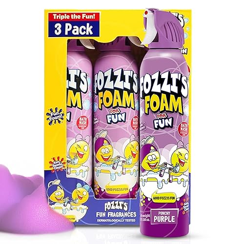Miniatura 10 de FOZZI'S Jabón de espuma de baño mixto para niños (paquete de 3) – Divertido aerosol en aerosol – Jabón de burbujas blando para el tiempo de juego –