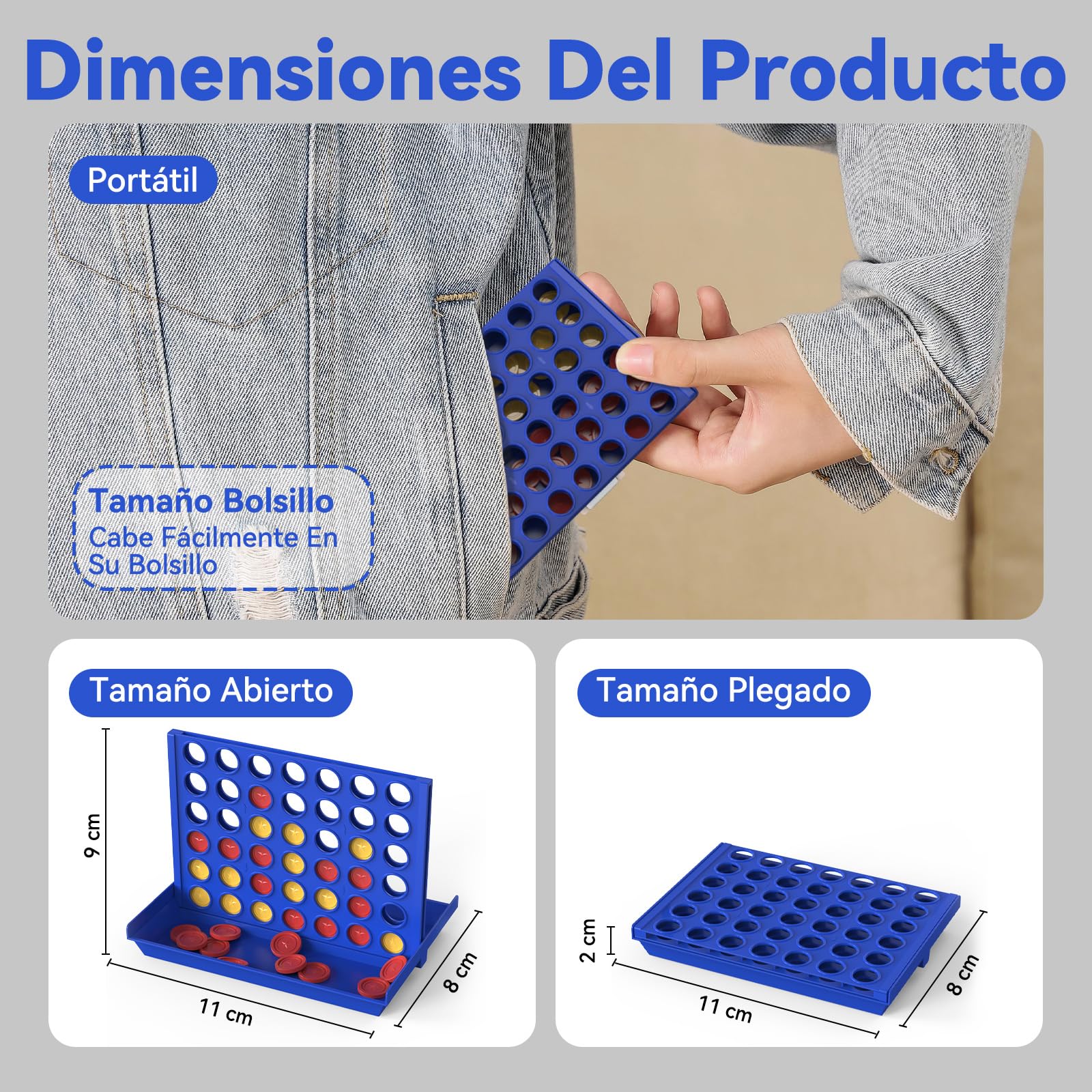 Pup Go Juego de Mesa en Formato Mini de 4 en línea para niños 3+ años, Ideas Niños y Niñas, Viajes en Avión y Coche, Divertido y Entretenido