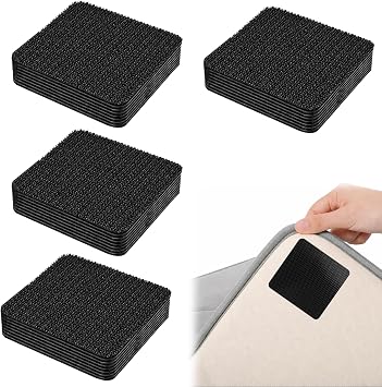 32Pcs Rug Gripper For Carpeted Floor,Rug to Carpet Grip, Stop Rugs Moving Non Slip Matting Sticky Grips, Invisible Anti Slip Pads for Carpeted Floor Sofa Cushion Car Boot 5 x 5 cm