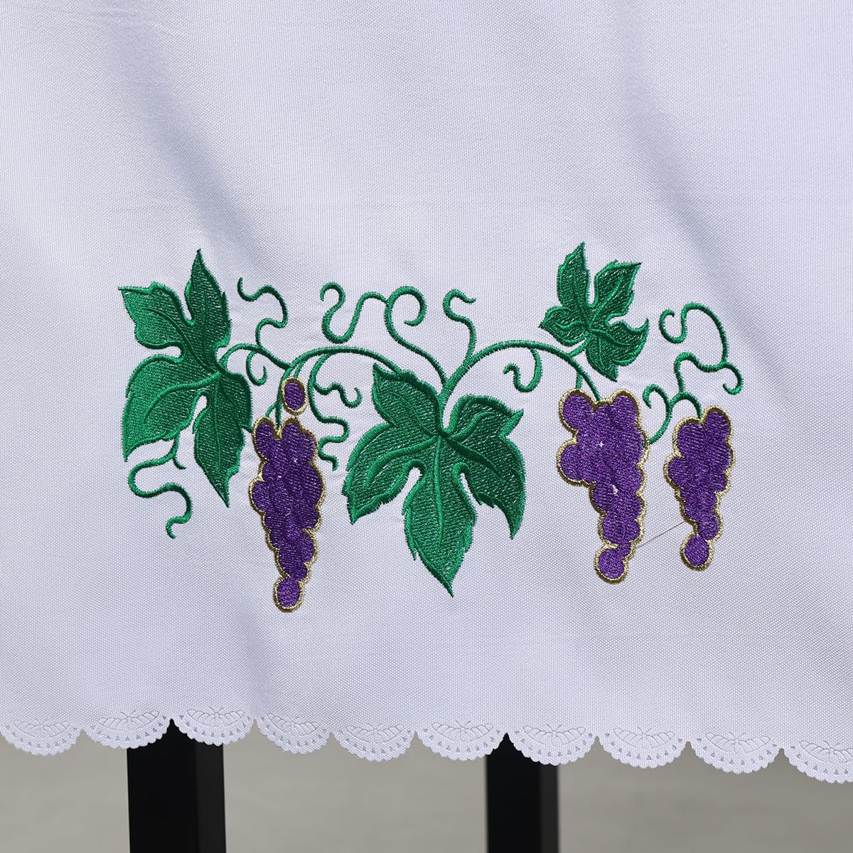 BLESSUME Nappe rectangulaire pour autel d'église, communion, taille unique, 198 x 140 cm (blanc 2)