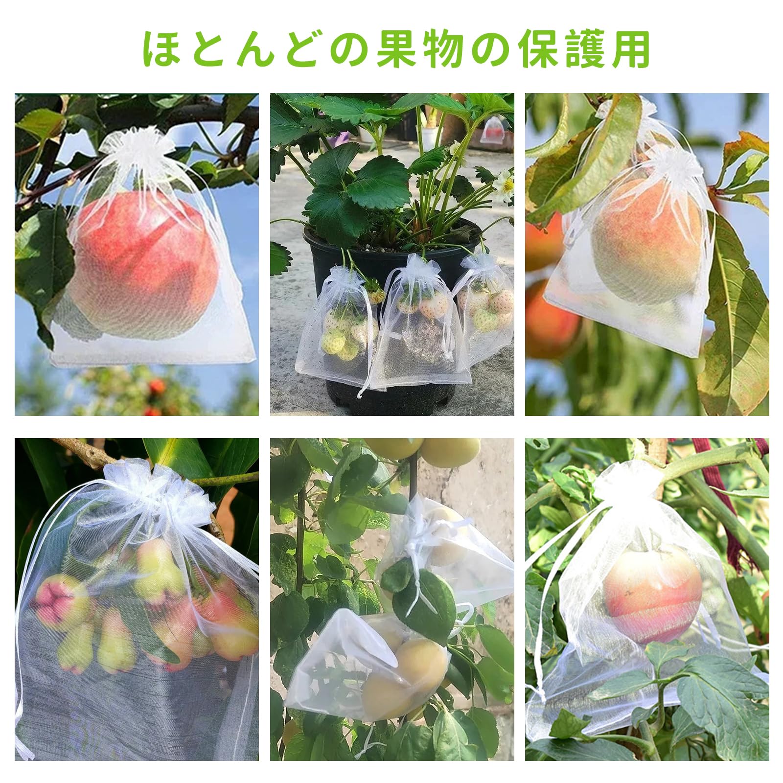Amazon.co.jp: ROYUEXT 防虫ネット15*20cm 50枚入 果物袋 果物 果実 