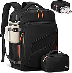 Mochila de item pessoal 45 x 35 x 20 cm com compartimento removível para sapatos, aprovada por companhias aéreas para viagem com estojo eletrônico, bolsa de bagagem leve para Spirit Airlines