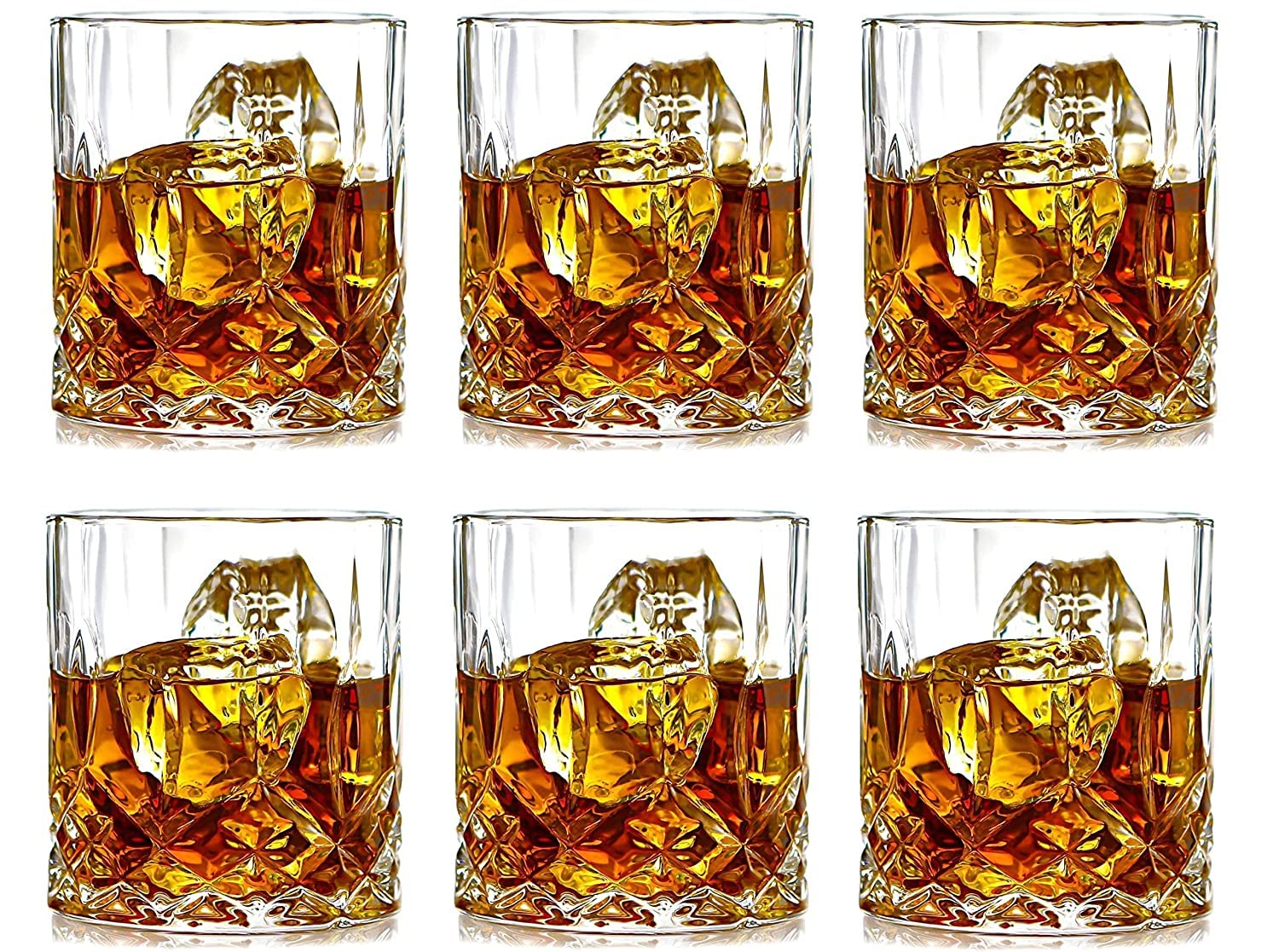 Heavy Whiskey Glasses - Set of 6 for Bourbon & Scotch -23