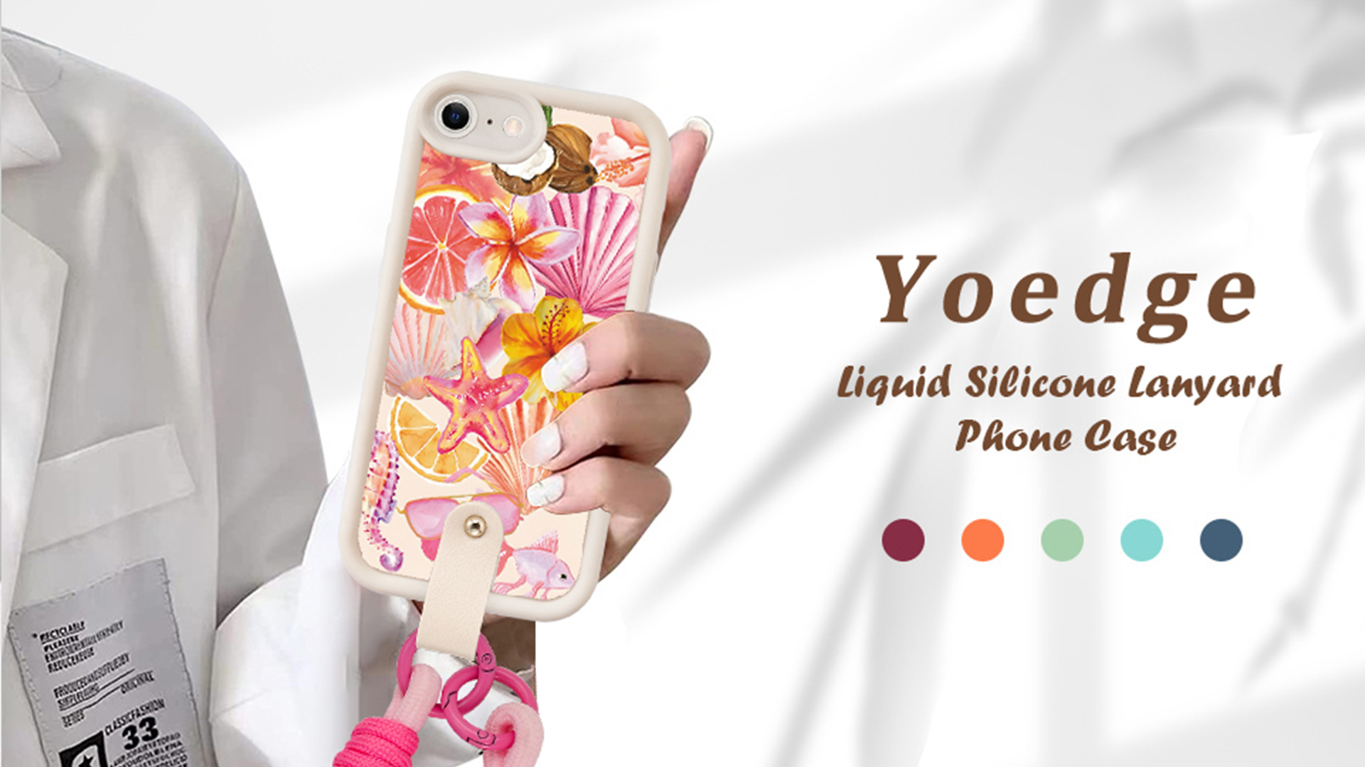 Custodia IPhone 11 Con Cordino E Fiori – Cover Morbida In Silicone Con Tracolla