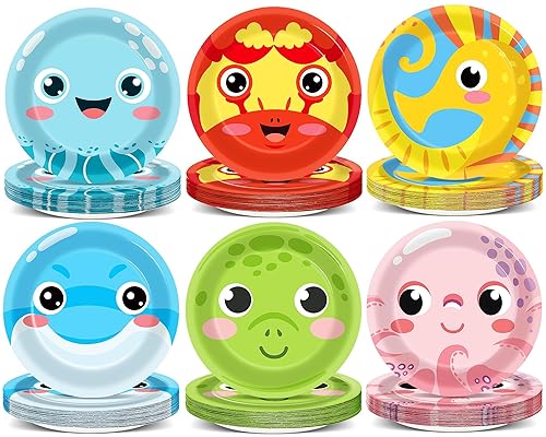 60PCS Under the Sea Party Decoration Ocean Creatures Birthday Paper