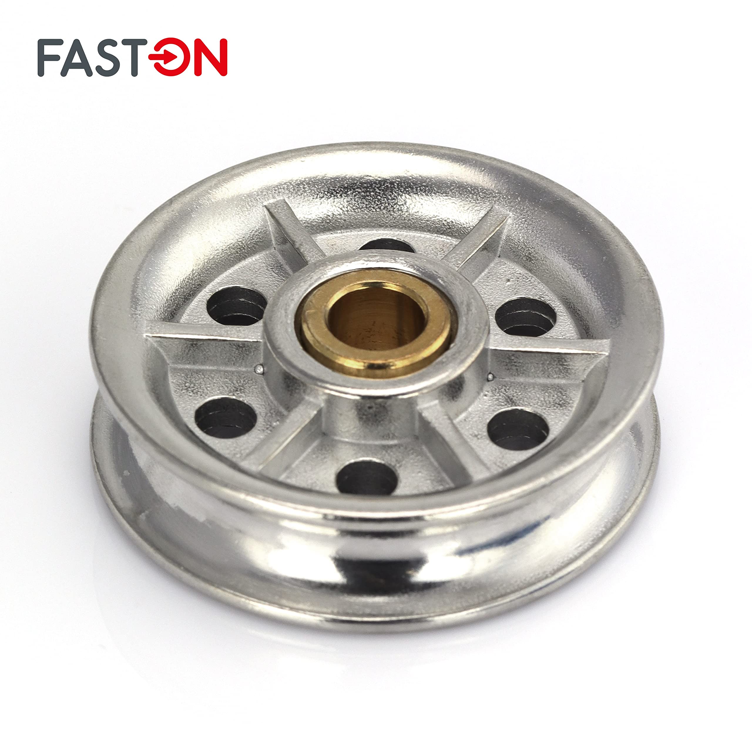 FASTON® Seilrollen mit messingbuchse CuZn 50 mm Edelstahl A4 V4A (10 Stück) Umlenkrolle Blockseilrolle Drahtseilblock Stahlseil Drahtseil Rolle