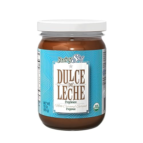 DairySky Dulce de Leche Milk - Salsa de caramelo de leche orgánica para coberturas de helado jarabe de chocolate de caramelo cejeta Salsa de