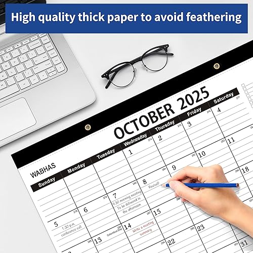 Miniatura 10 de Calendario de escritorio 2024-2025, julio 2024-diciembre 2025, calendario de escritorio grande 2024-2025 con lista de tareas, 18 meses, 17 x 12