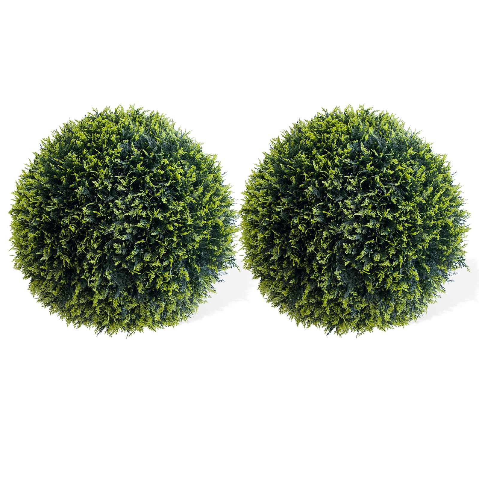 Garvee Cedar Topiary Ball 2 Pcs, Artificial Topiary Balls Garden Spheres Decorative Balls For Outdoor Patio Garden And Indoor, Wedding Decoration, 24.8 In