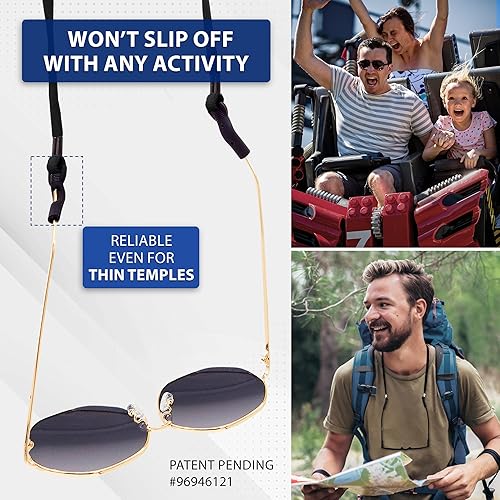 Miniatura 10 de SIGONNA Soporte para lentes de sol alrededor del cuello  Correa antideslizante para gafas de sol  Soporte para correa de lentes de sol para hombres