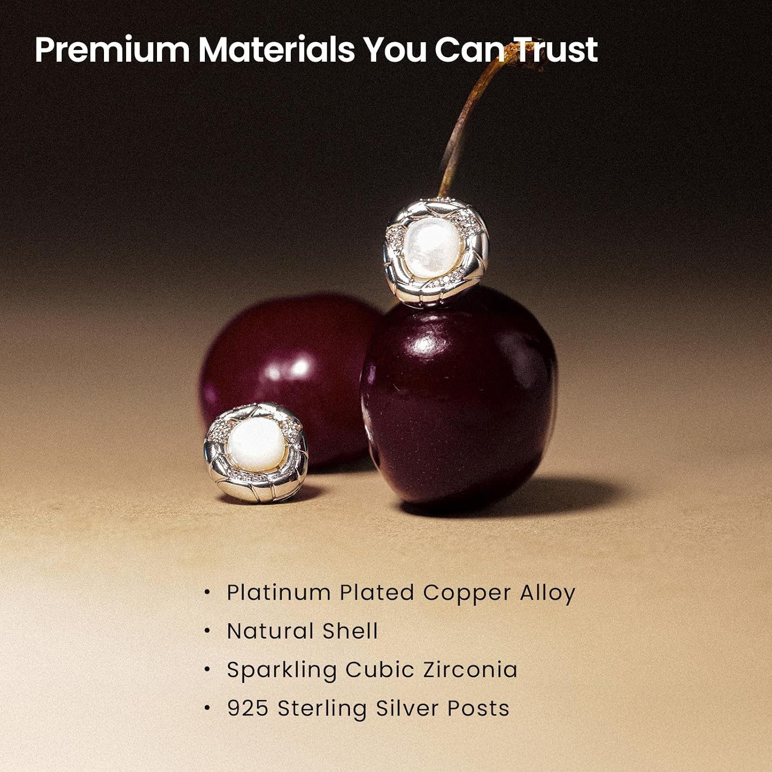 ARSIS Halo Stud Earrings for Women,CZ Post Earrings, Dainty Everyday Jewelry Gift