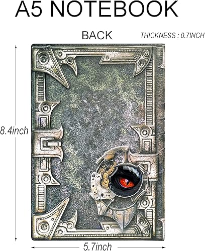 Miniatura 8 de Cuaderno de escritura 3D Dragon DND, libro de cuero de fantasía D&D, para regalos de mazmorras y dragones, accesorios para amantes del RPG, 200