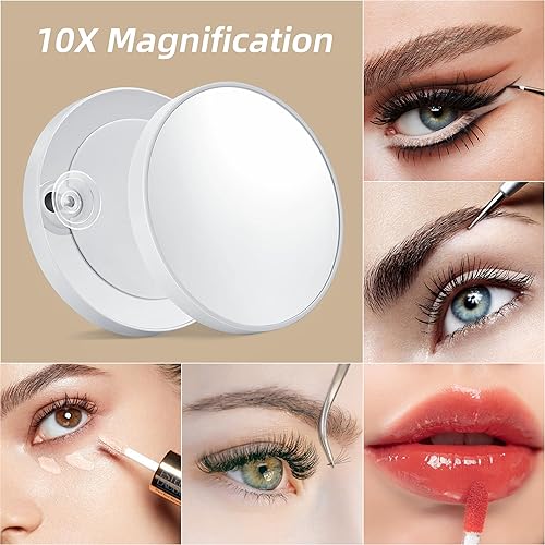 Miniatura 7 de Espejo de tocador con luces, espejo de maquillaje LED de 13.1 x 16.7 pulgadas, espejo de maquillaje iluminado con luces, control táctil inteligente