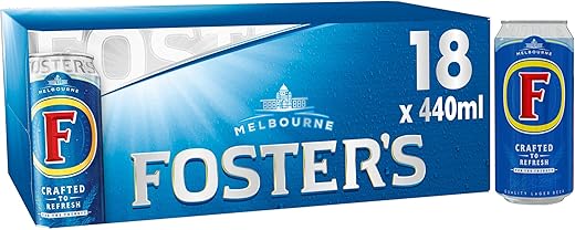 Fosters Lager Beer Can, 18 x 440ml