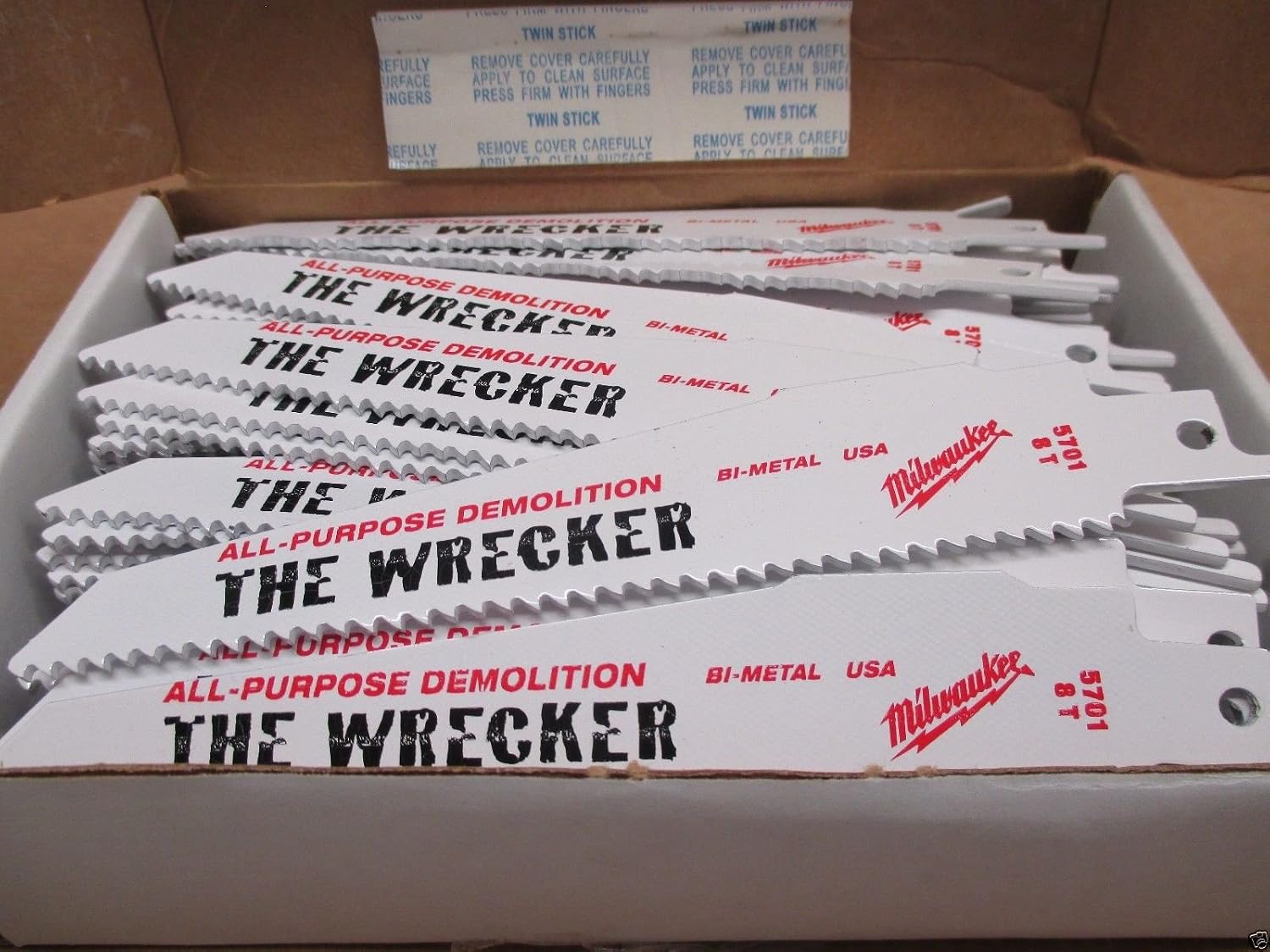100 Pack Genuine Milwaukee 48-01-7701 6" 8 TPI Sawzall Blade The Wrecker