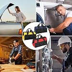 Tool Bag 13 Inch, 3 Pack Tool Bags For Men With Waterproof Hard Bottom, Heavy Duty Tool Bag Wide Mouth Tool Tote for Various Tools, Electrician Carpenter Mechanic