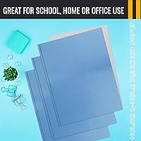Vista 6 de Better Office Products Light Blue Paper 2 Pocket Folders with Prongs, 50 Pack, Matte Texture, Letter Size Paper Folders, 50 Pack, with 3 Metal Prong