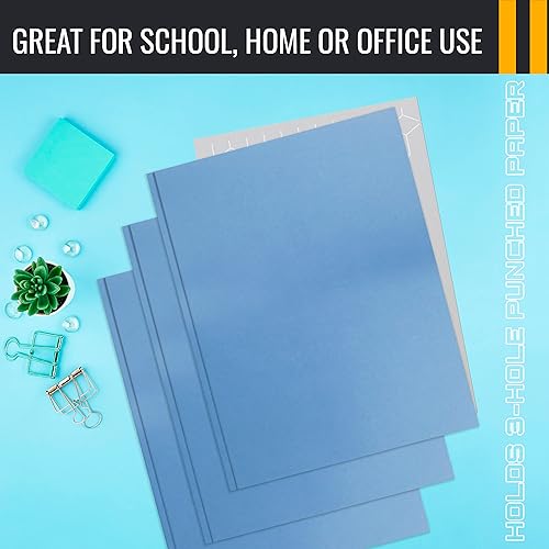 Miniatura 6 de Better Office Products Carpetas de papel azul claro de 2 bolsillos con puntas, paquete de 50, textura mate, carpetas de papel tamaño carta, paquete