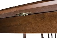 Vista 3 de Mesa de comedor rectangular extensible moderna de madera maciza color marrón medio