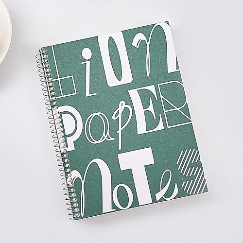 Miniatura 6 de Cuaderno de letras americanas en espiral, tapa dura, papel a rayas universitarias, cuaderno de notas encuadernado con bolsillo para oficina, trabajo