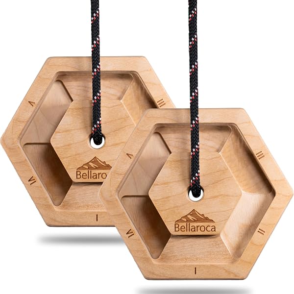 Bellaroca® | Hangboard Escalada Portatiles, Tabla de Madera para Fortalecer el Agarre en Boulder y Escalada en Roca - 5