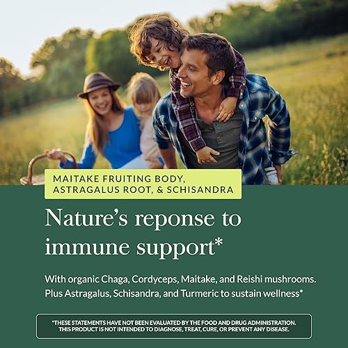 Miniatura 5 de Gaia Herbs Suplemento de apoyo inmunológico diario de hongos y hierbas para ayudar al bienestar general* - con curcumina de cúrcuma, astrágalo,