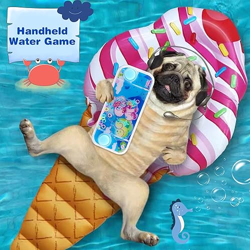 Miniatura 5 de Rcanedny 8 piezas de mano juegos de agua de mano anillo de lanzamiento de agua juego de anillo de agua de mano juguete para niños regalos de fiesta