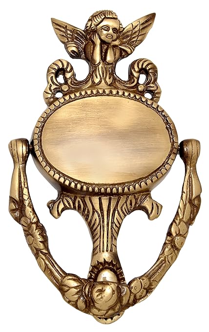 Two Moustaches Brass Guardian Angel Door Knocker