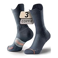 Juclise Coolmax - Calzini da corsa a compressione in viscosa di bambù traspiranti ammortizzati anti