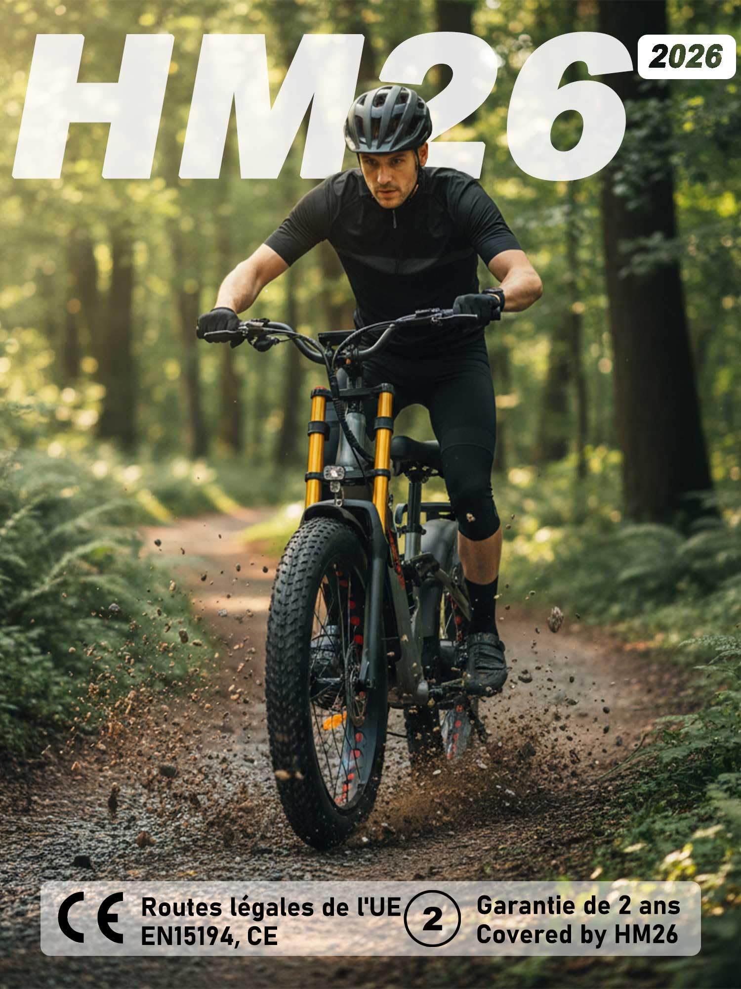 HANEVEAR HM26 Vélo Électrique, 150KM+ VTT Électrique Batterie LG 52 V 20,8 Ah, Capteur de Couple, Moteur de 95 Nm et Fat Bike Électrique Tout Suspendu, E-Bike pour Femmes Hommes