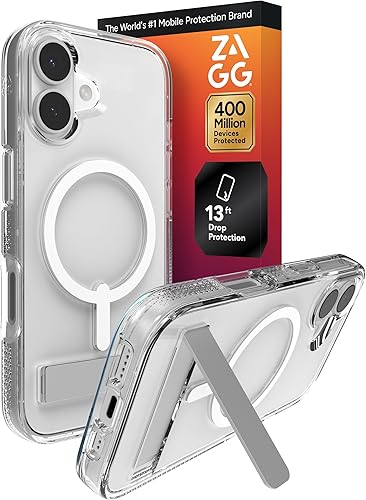 Miniatura 33 de ZAGG Crystal Palace Snap iPhone 15 Pro Max Funda transparente para teléfono - Protección contra caídas (13 pies/4m), funda MagSafe duradera
